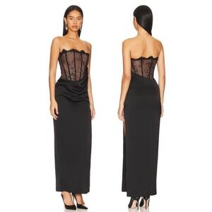NEW NBD Nalani Maxi Dress Lace Corset Strapless Formal Evening